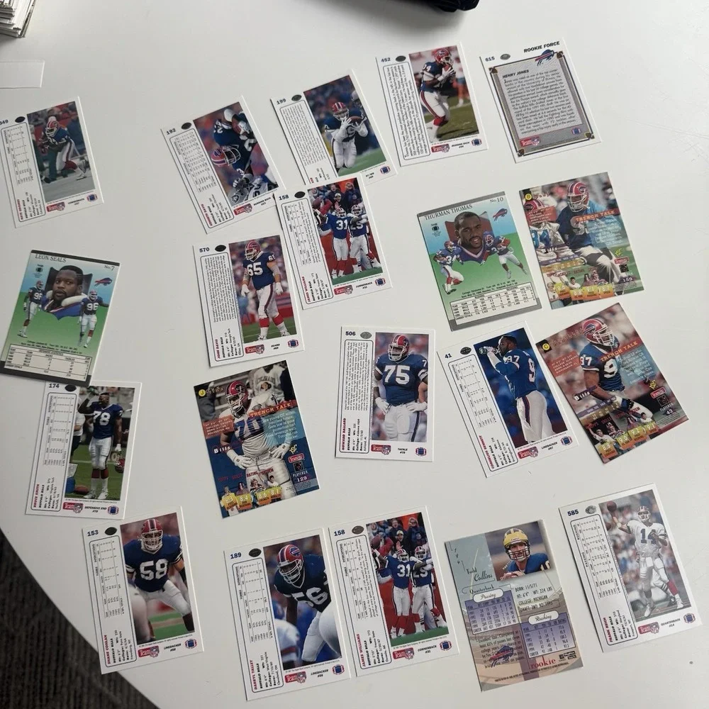 Buffalo Bills Football Card Lot (25) Bruce Smith Thurman Thomas Reich